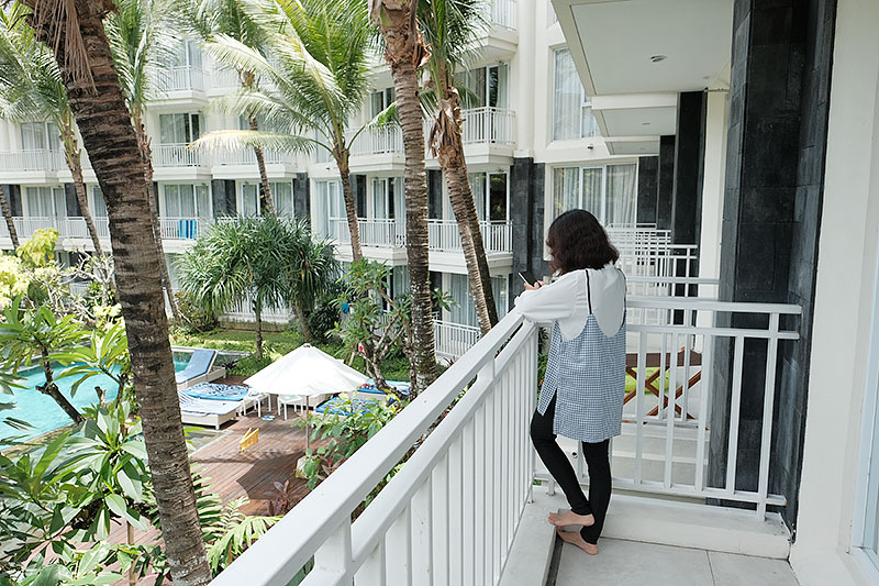 Balkon kamar hotel fontana bali