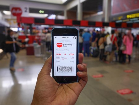 E boarding pass self check in air asia